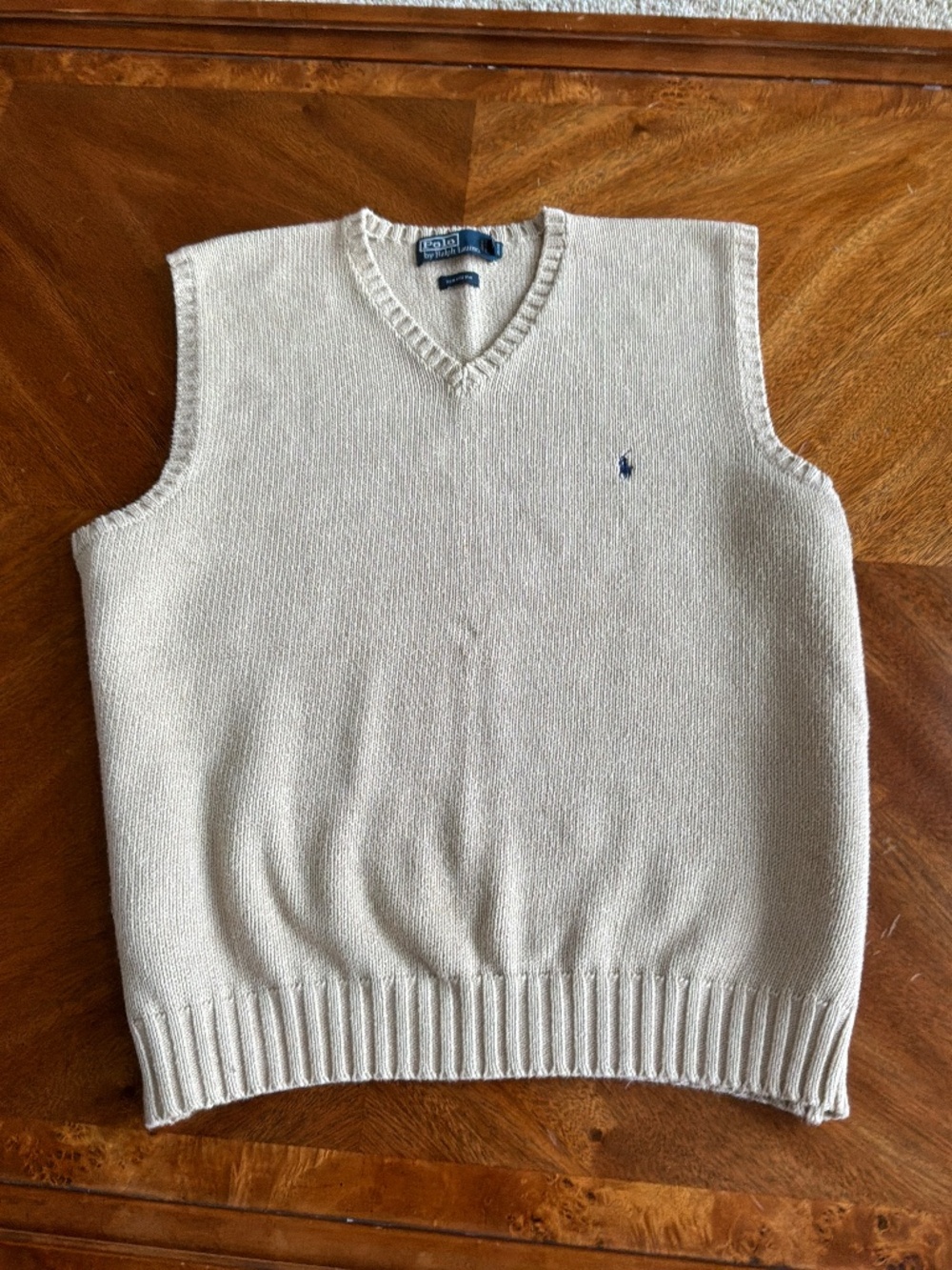 RALPH LAUREN POLO MENS GOLF VEST, TAN SIZE XL
